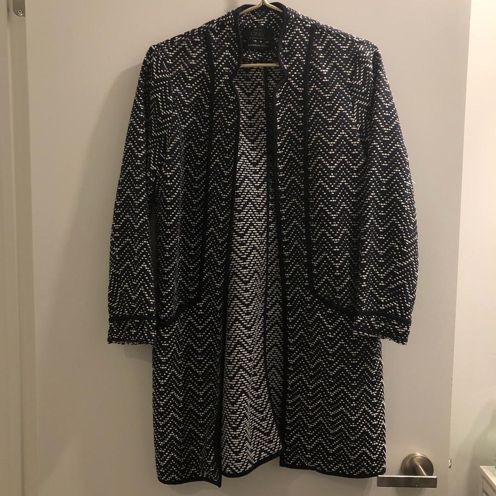 Navy and white soft jacket